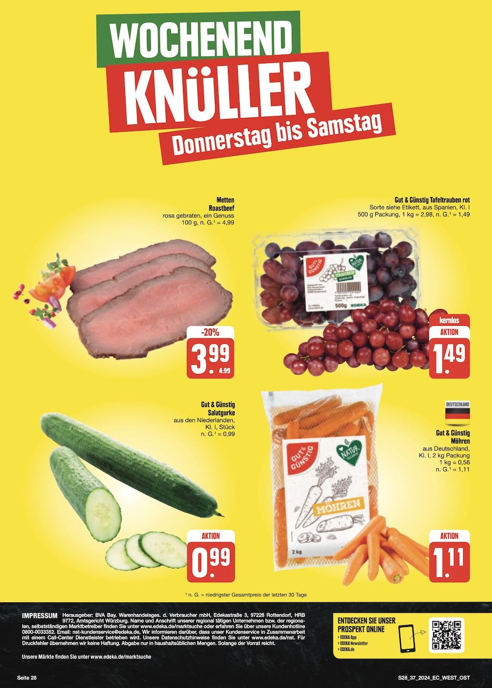 Edeka Prospekt ab Montag - Sachsen Seite 28