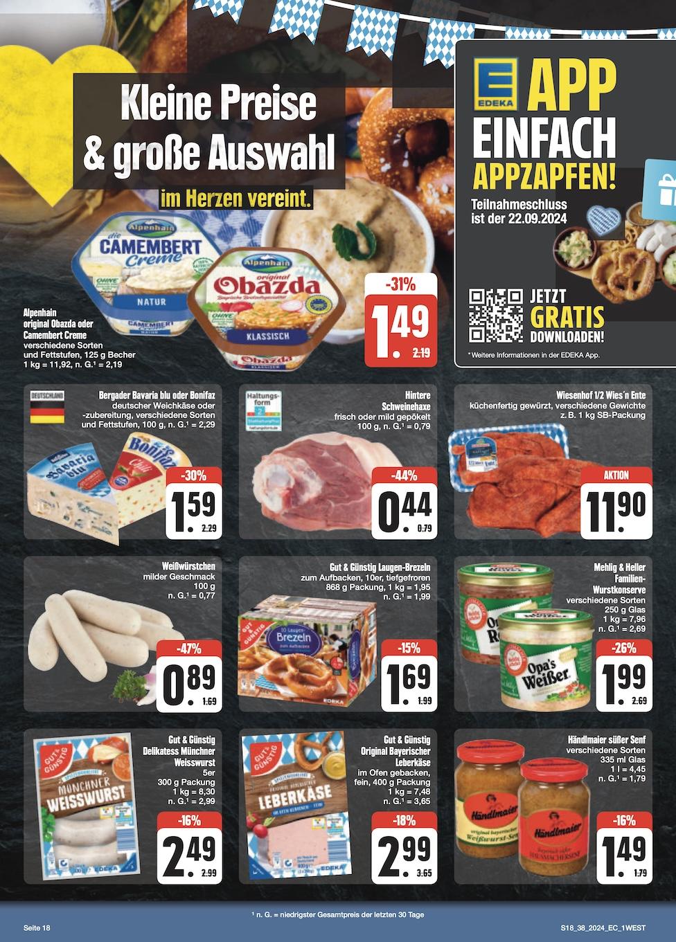 Edeka Prospekt ab Montag - Bayern Nord Seite 18