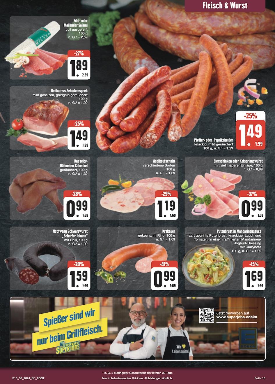 Edeka Prospekt ab Montag - Sachsen Seite 13