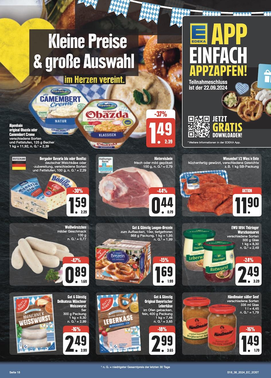 Edeka Prospekt ab Montag - Sachsen Seite 18