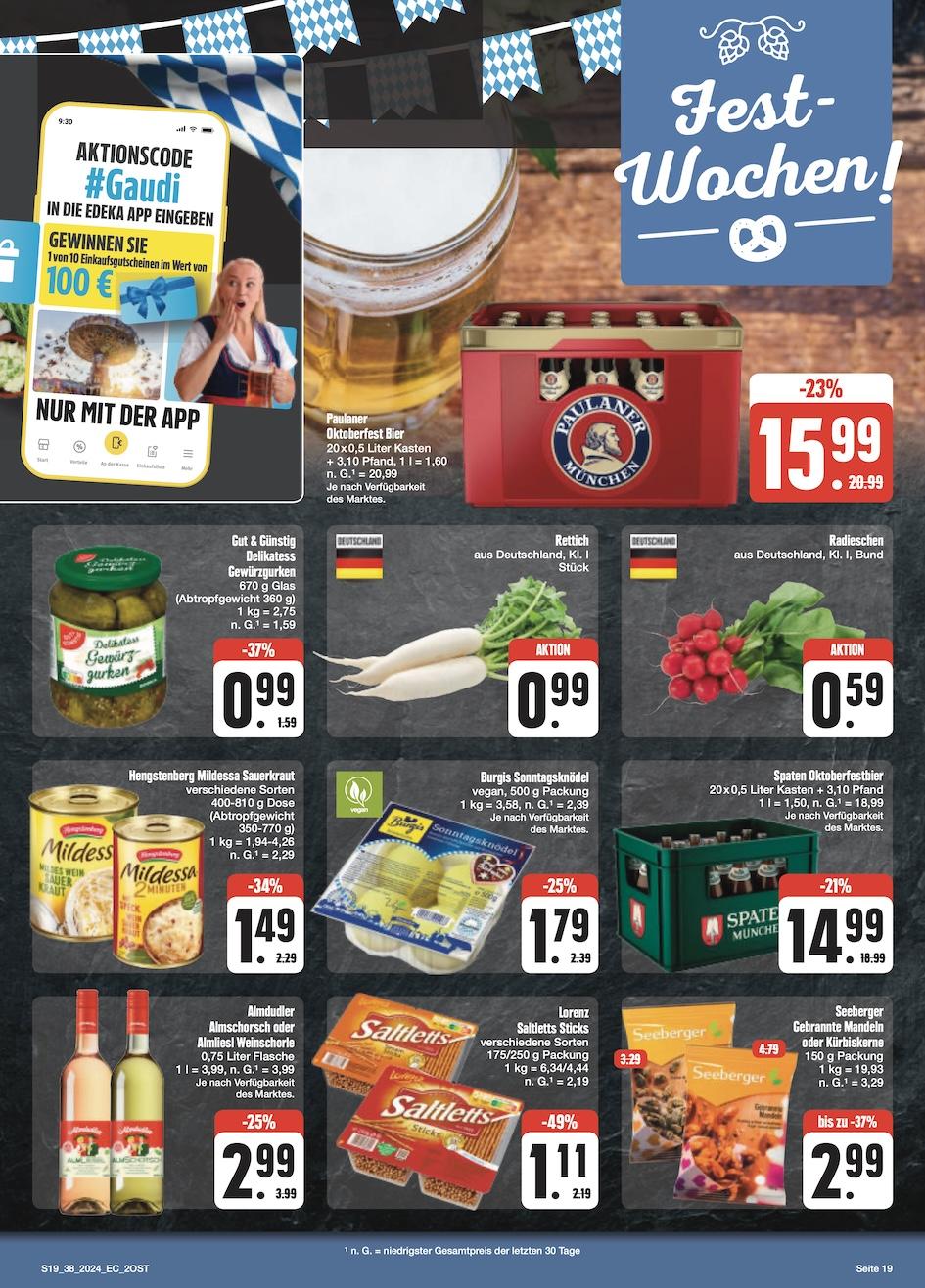 Edeka Prospekt ab Montag - Sachsen Seite 19