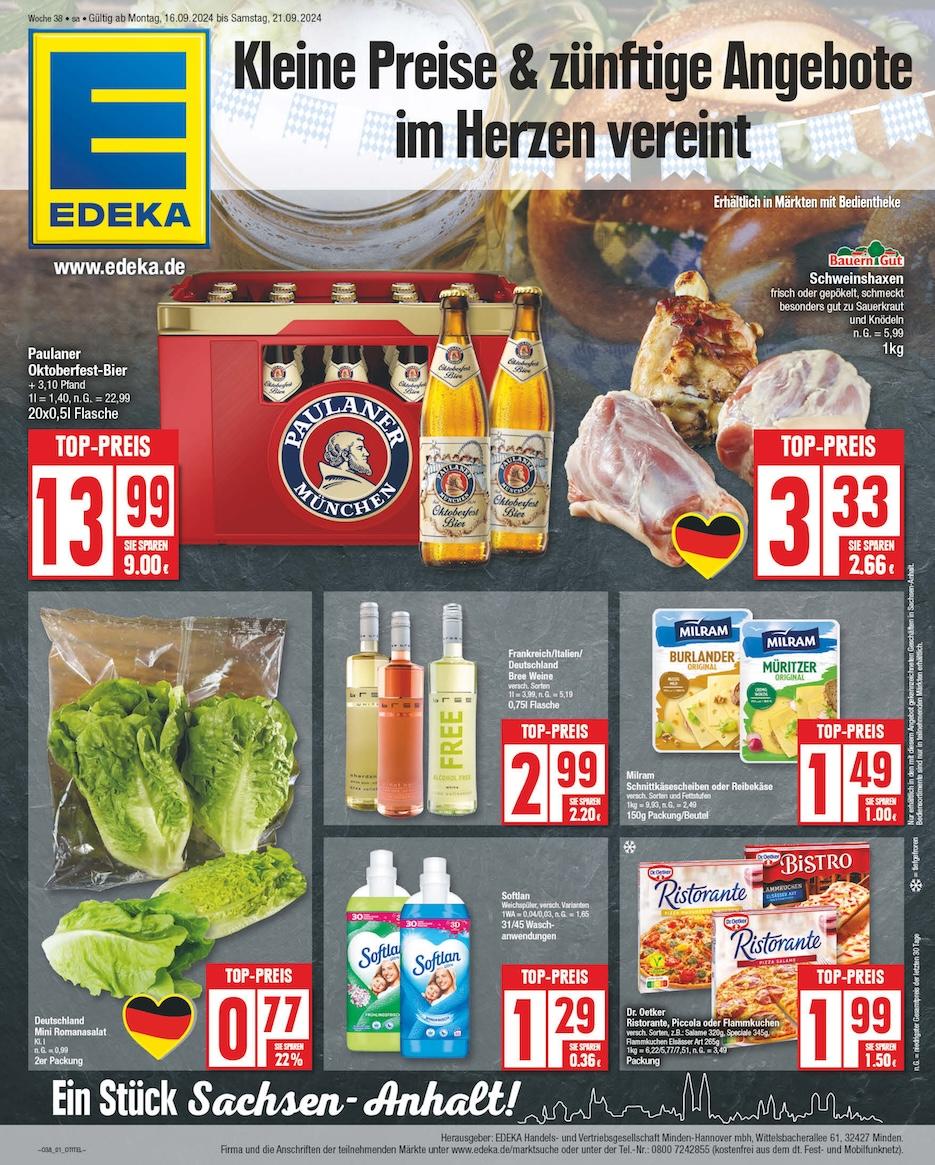Edeka Prospekt ab Montag - Sachsen-Anhalt Seite 1