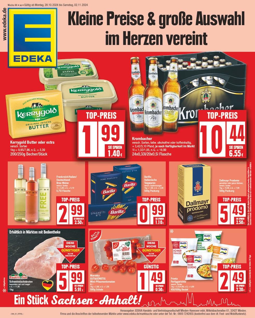 Edeka Prospekt ab Montag - Sachsen-Anhalt Seite 1