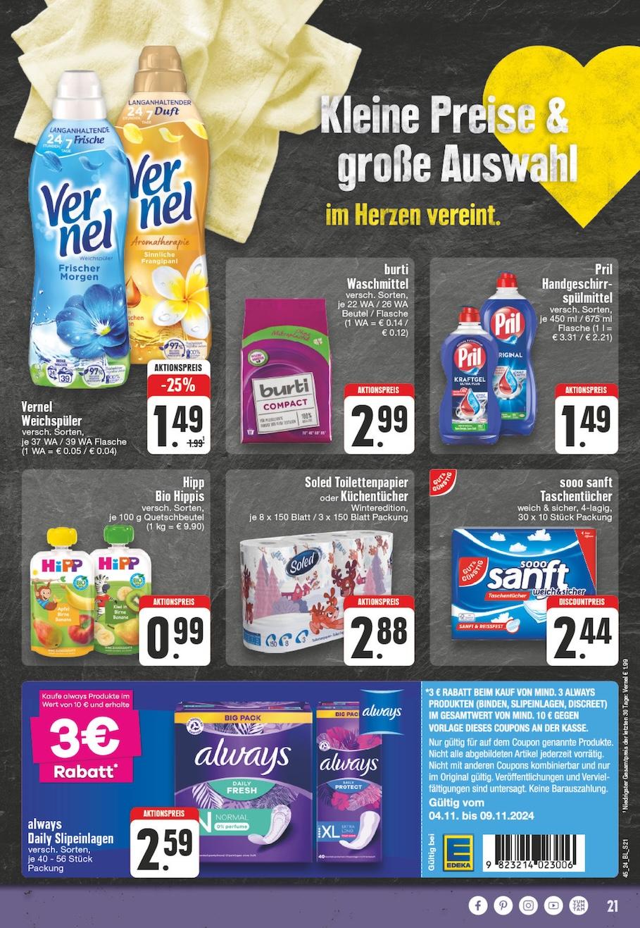 Edeka Prospekt ab Montag - Nordrhein - Westfalen Seite 21