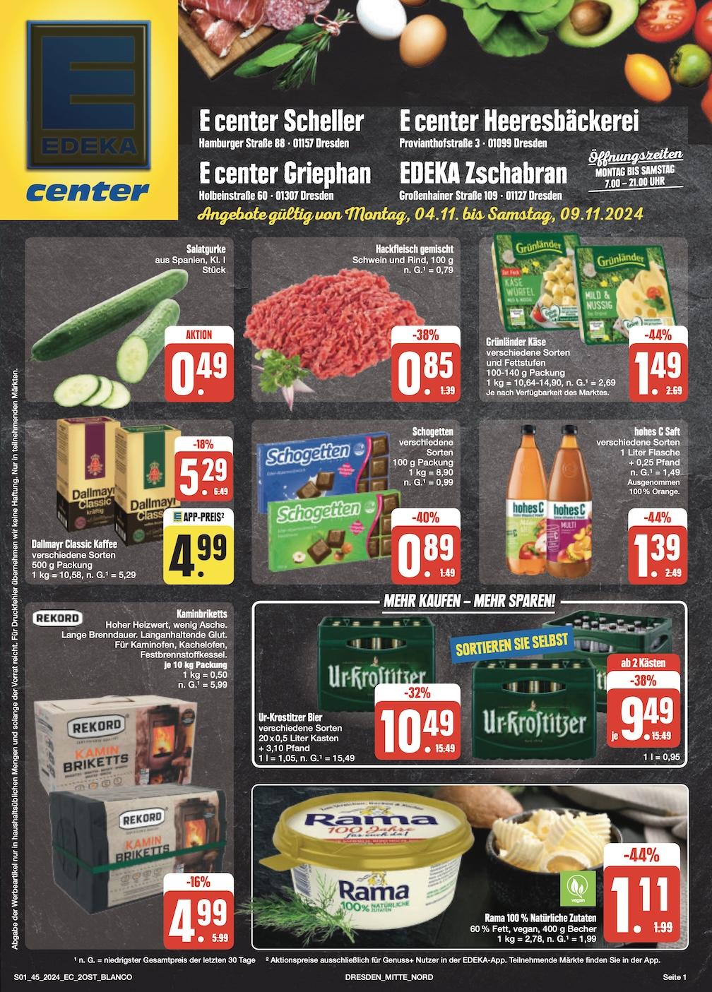 Edeka Prospekt ab Montag - Sachsen Seite 1
