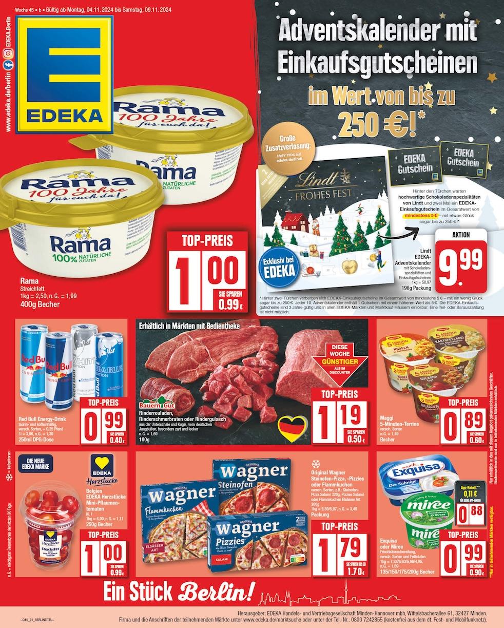 Edeka Prospekt ab Montag - Berlin Seite 1