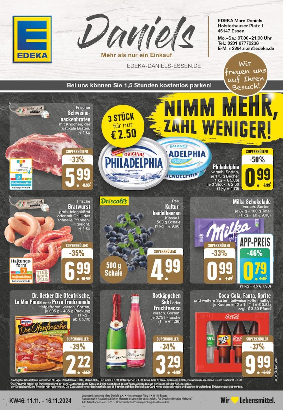 Edeka Prospekt ab Montag - Nordrhein - Westfalen Seite 1