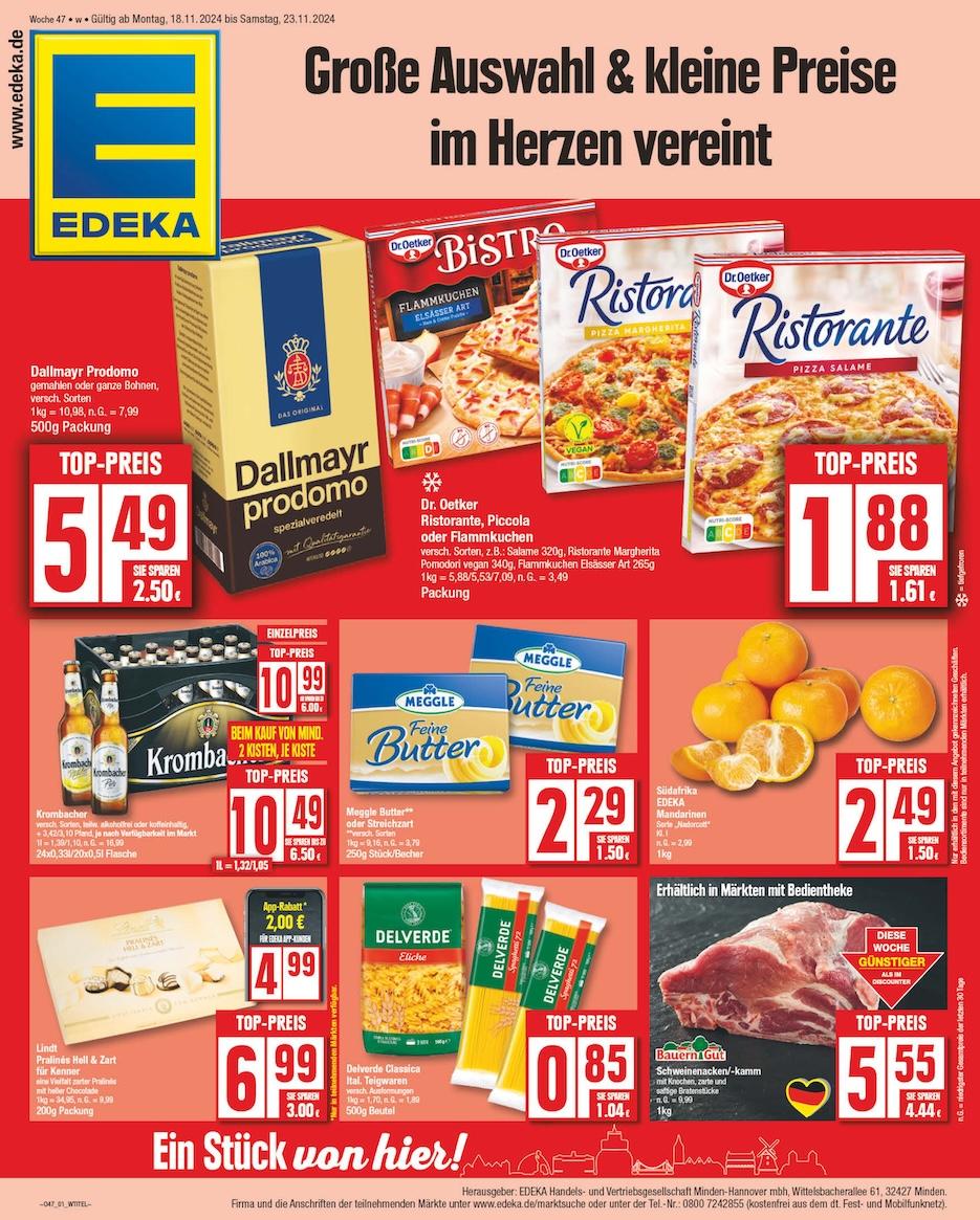 Edeka Prospekt ab Montag - Niedersachsen Seite 1