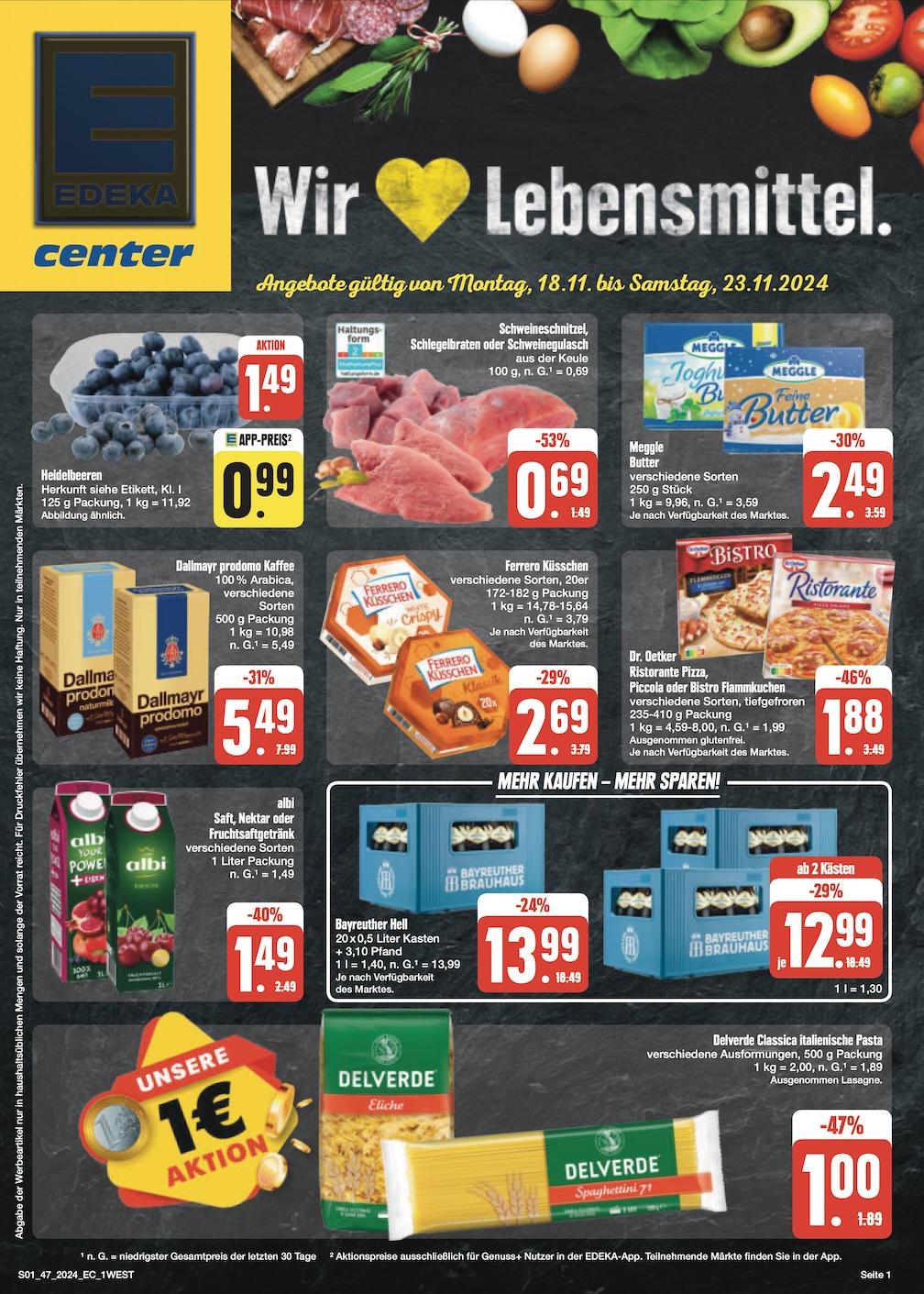 Edeka Prospekt ab Montag - Bayern Nord Seite 1