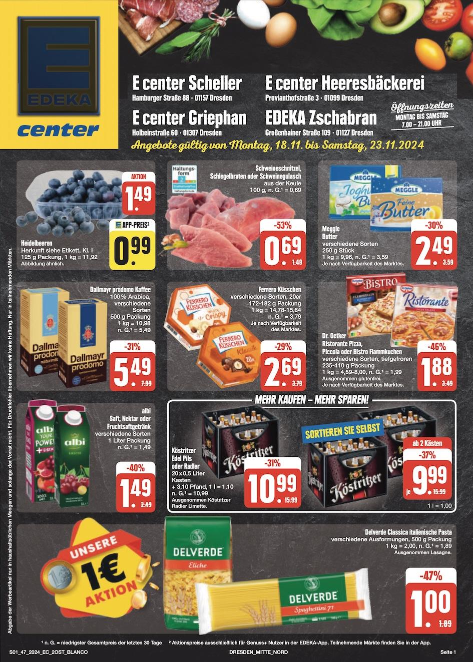Edeka Prospekt ab Montag - Sachsen Seite 1