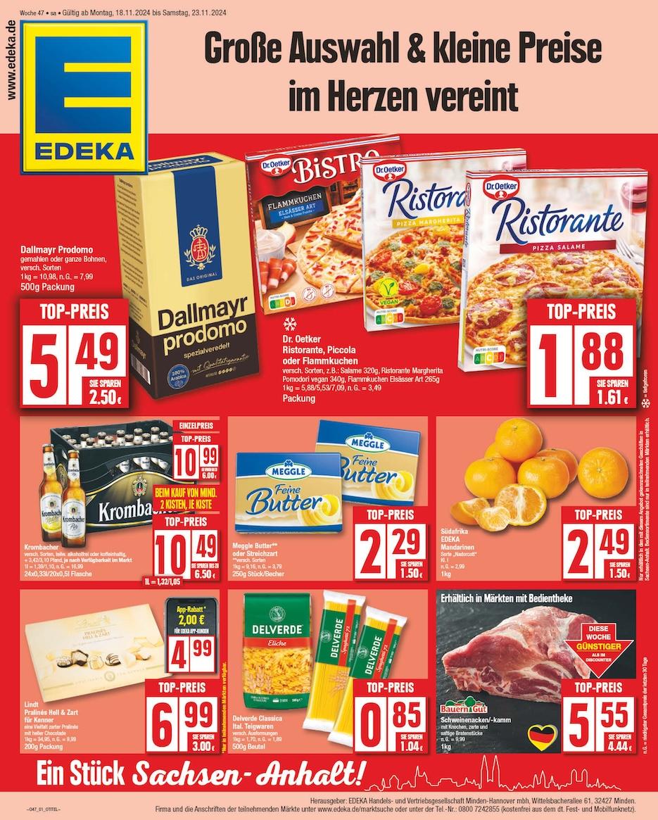 Edeka Prospekt ab Montag - Sachsen-Anhalt Seite 1