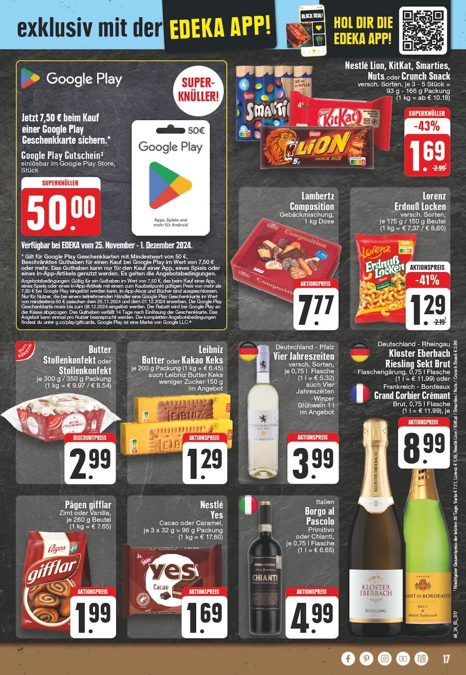 Edeka Prospekt ab Montag - Nordrhein - Westfalen Seite 17