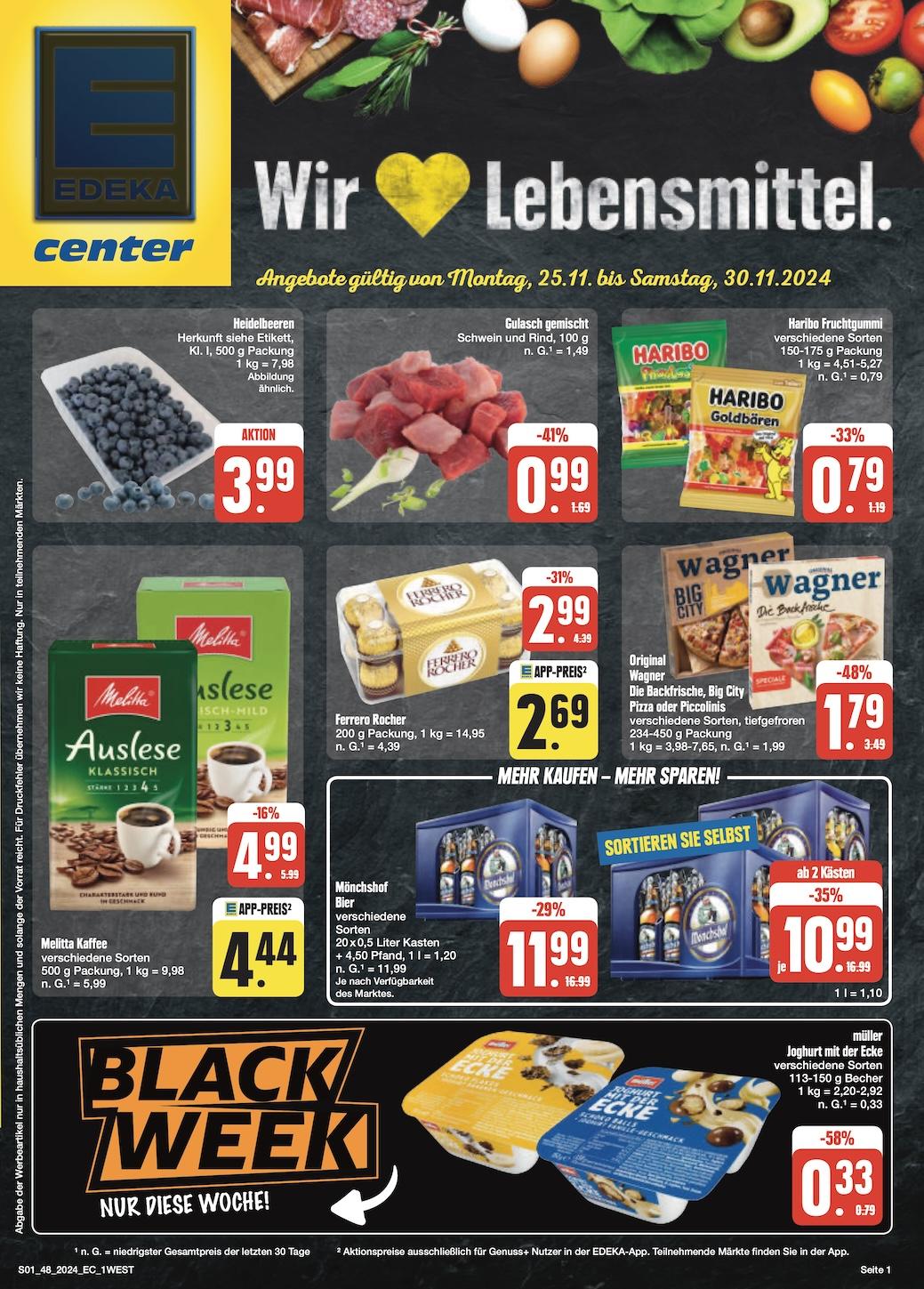 Edeka Prospekt ab Montag - Bayern Nord Seite 1