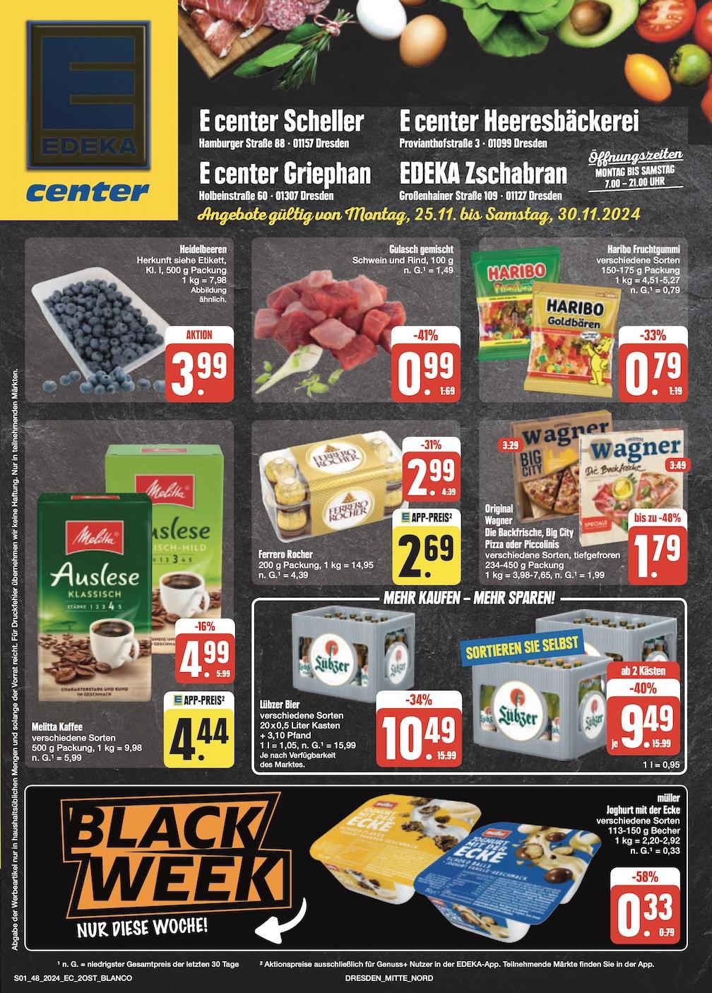 Edeka Prospekt ab Montag - Sachsen Seite 1