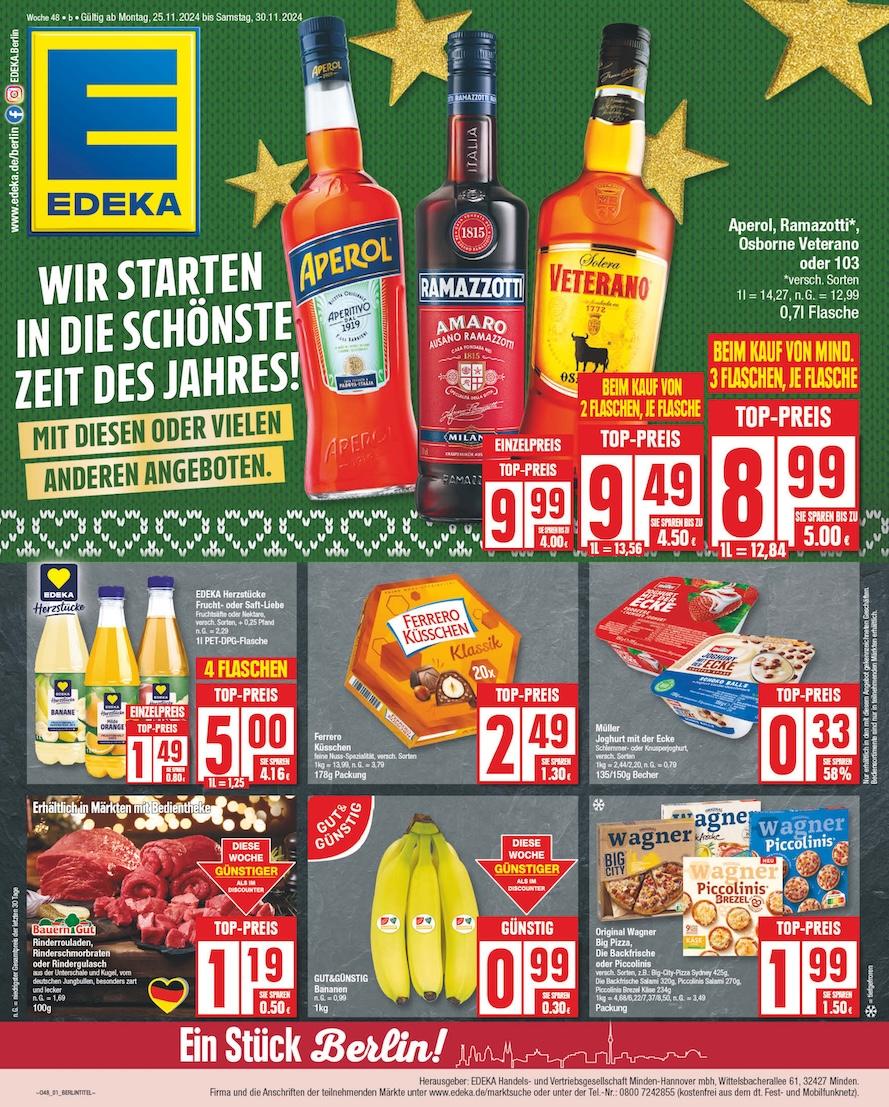 Edeka Prospekt ab Montag - Berlin Seite 1