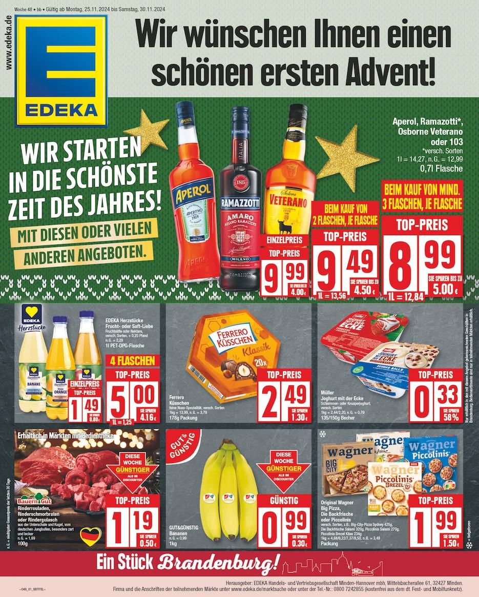Edeka Prospekt ab Montag - Brandenburg Seite 1