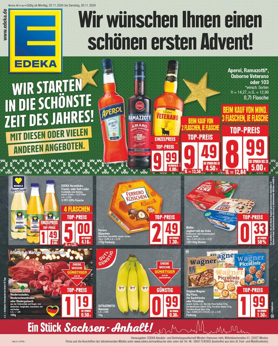 Edeka Prospekt ab Montag - Sachsen-Anhalt Seite 1