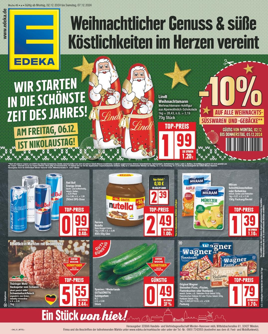 Edeka Prospekt ab Montag - Niedersachsen Seite 1