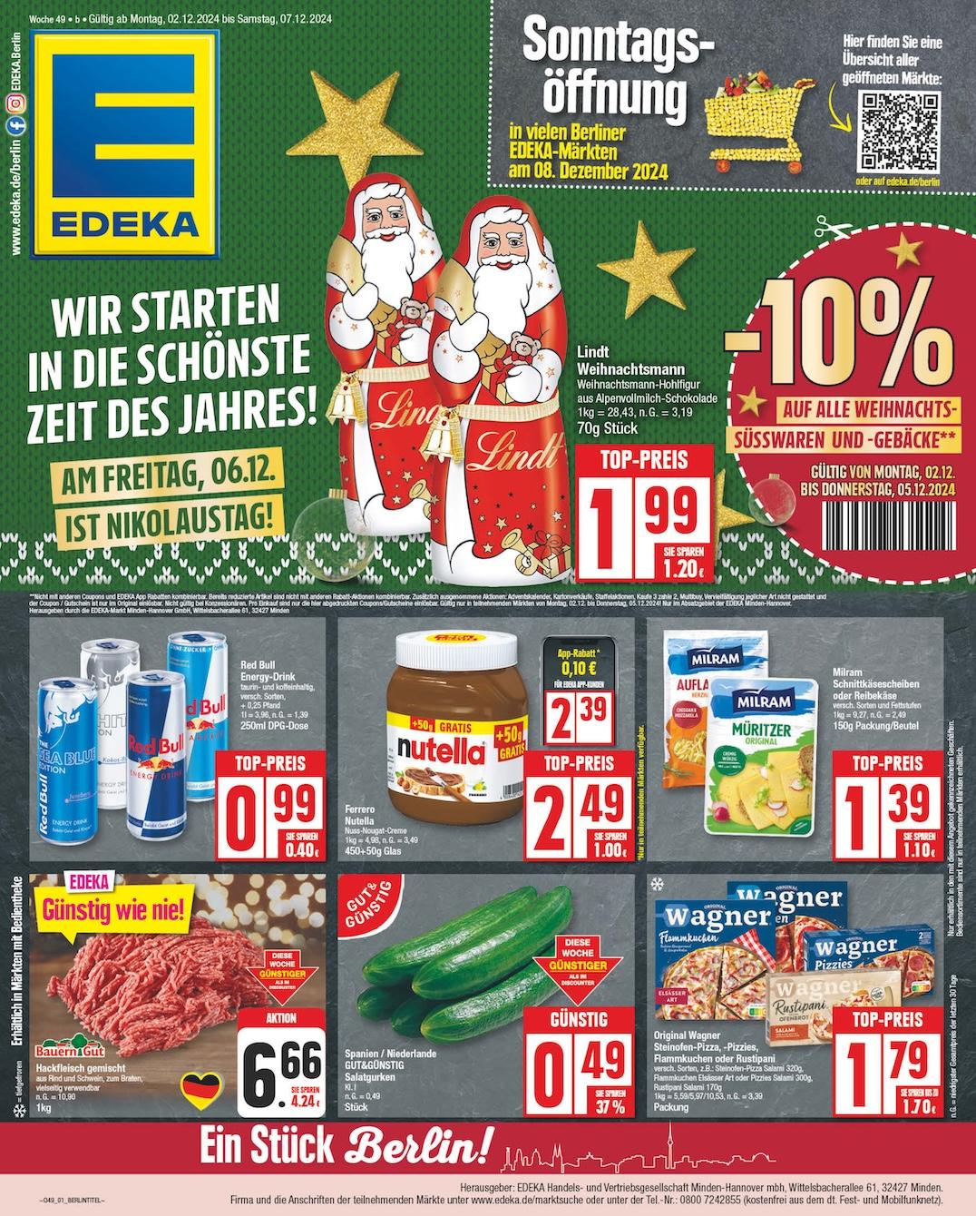 Edeka Prospekt ab Montag - Berlin Seite 1
