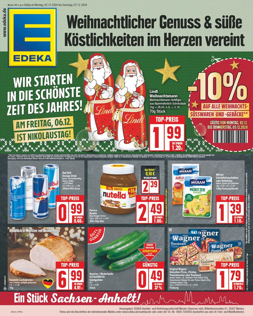 Edeka Prospekt ab Montag - Sachsen-Anhalt Seite 1