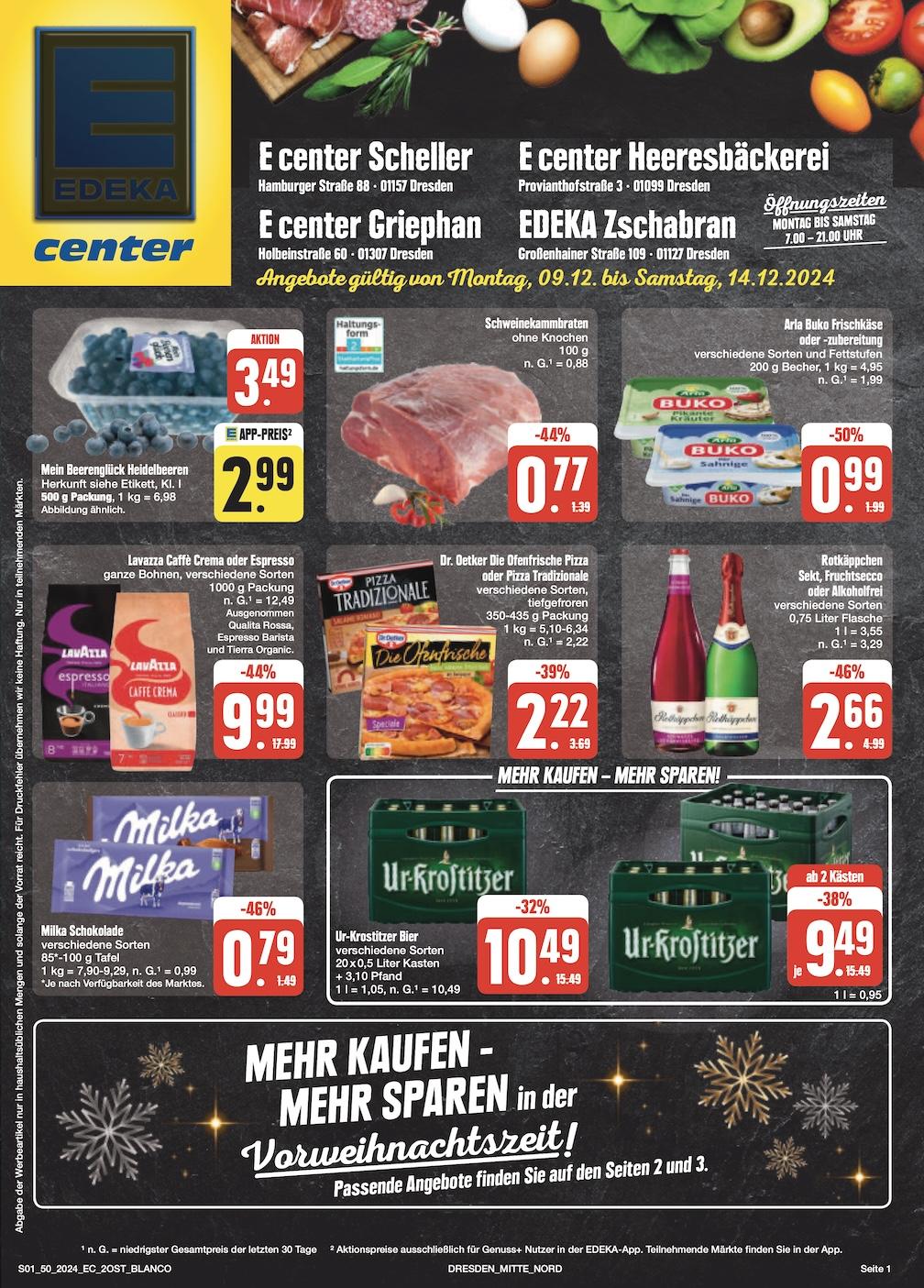 Edeka Prospekt ab Montag - Sachsen Seite 1