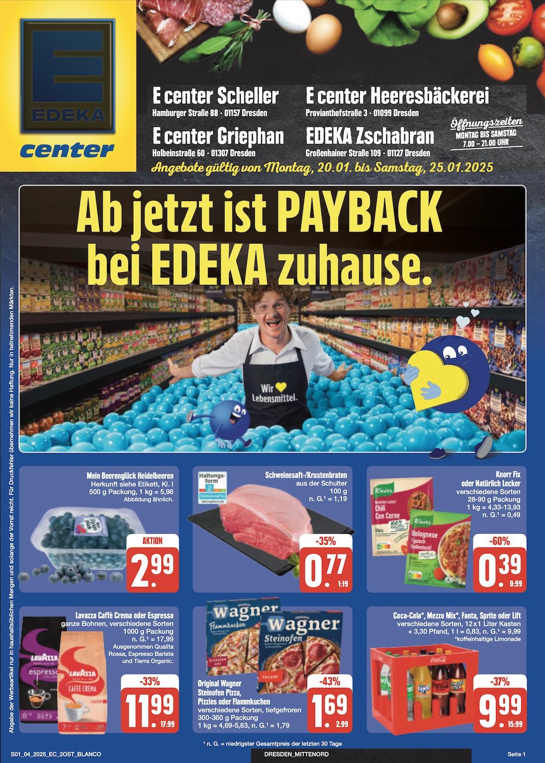 Edeka Prospekt ab Montag - Sachsen Seite 1
