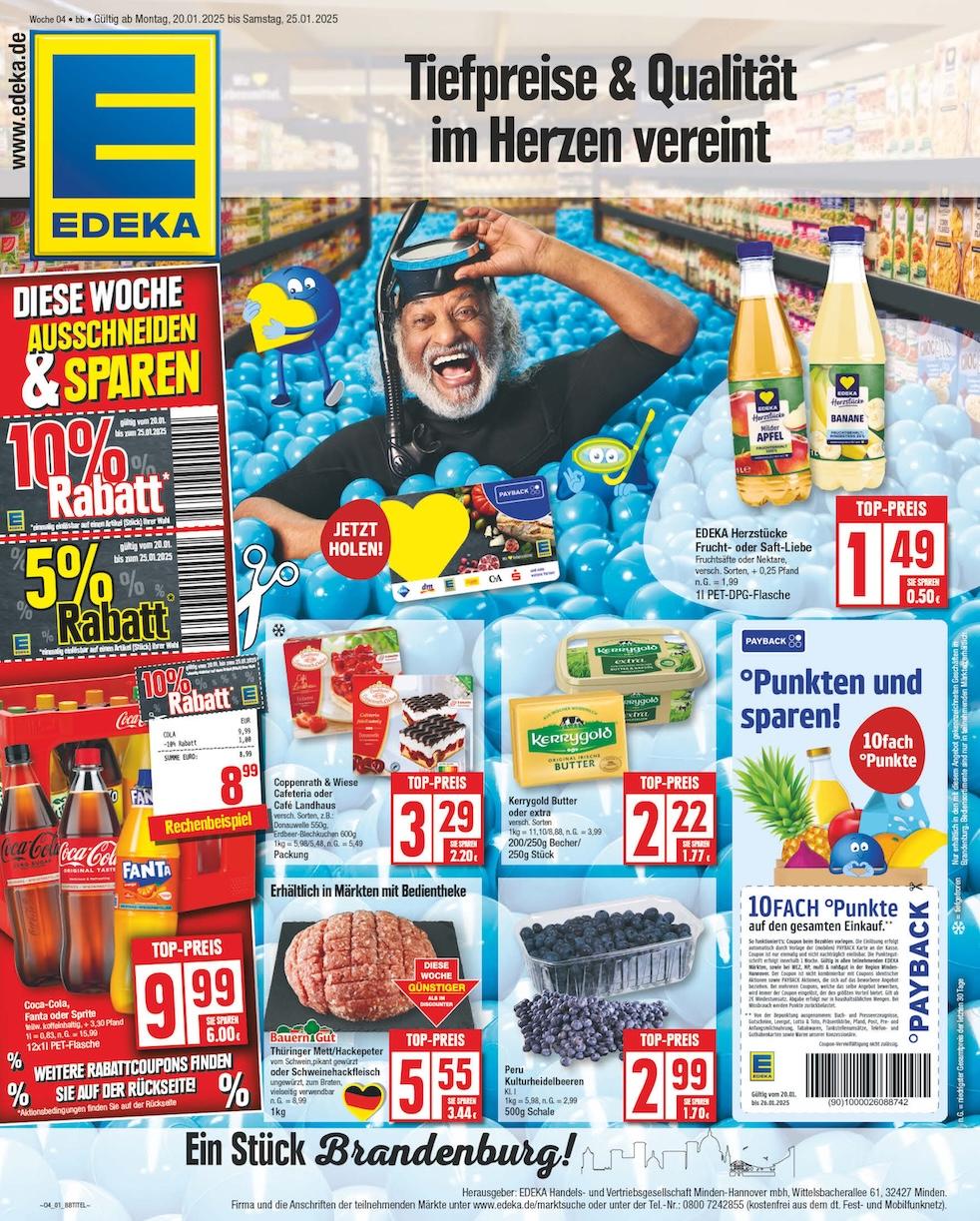 Edeka Prospekt ab Montag - Brandenburg Seite 1