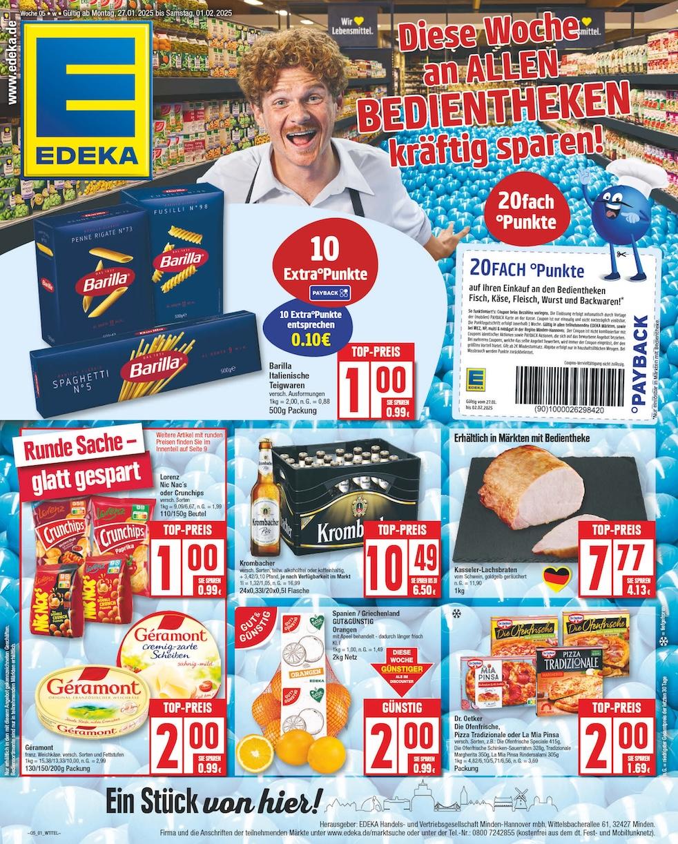 Edeka Prospekt ab Montag - Niedersachsen Seite 1