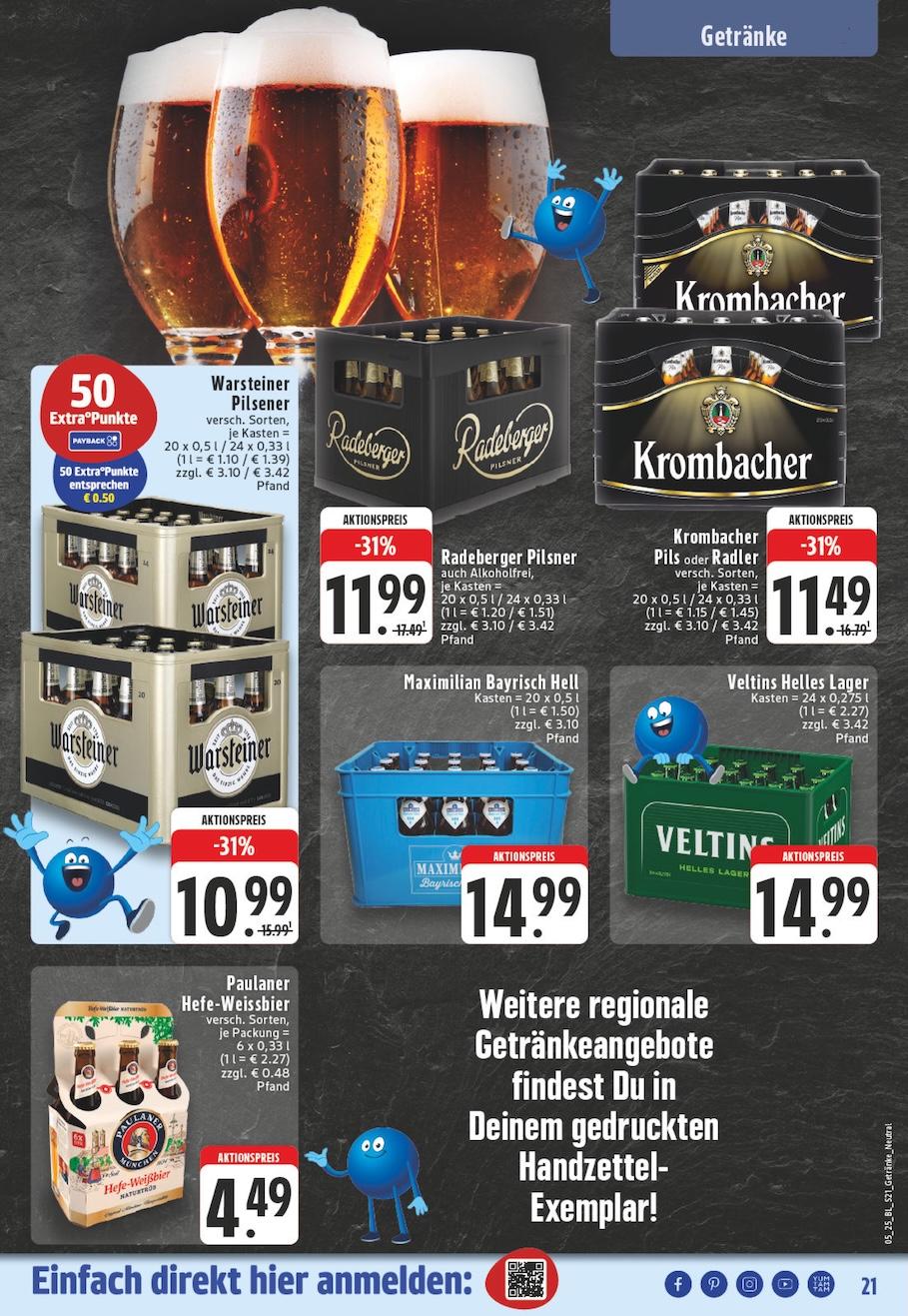Edeka Prospekt ab Montag - Nordrhein - Westfalen Seite 21