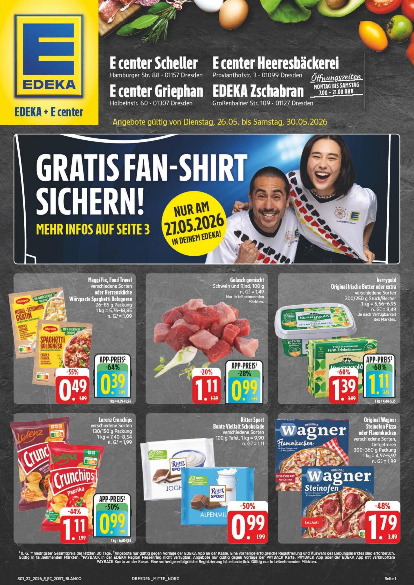 Edeka Prospekt ab Dienstag - Sachsen Seite 1