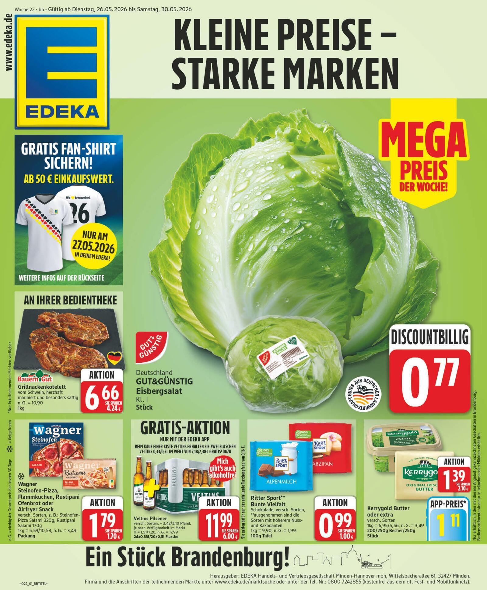 Edeka Prospekt ab Dienstag - Brandenburg Seite 1