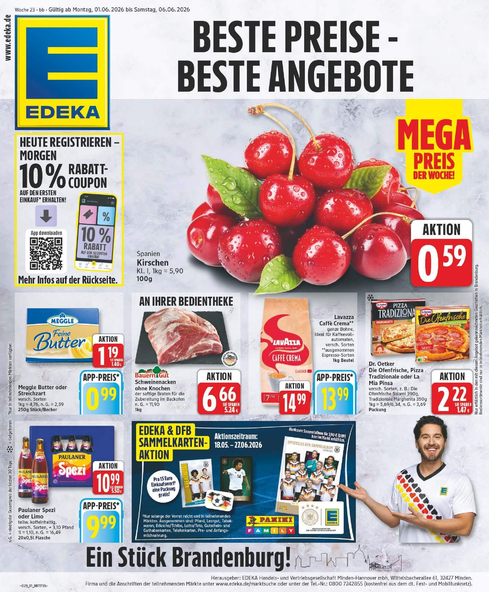 Edeka Prospekt ab Montag - Brandenburg Seite 1