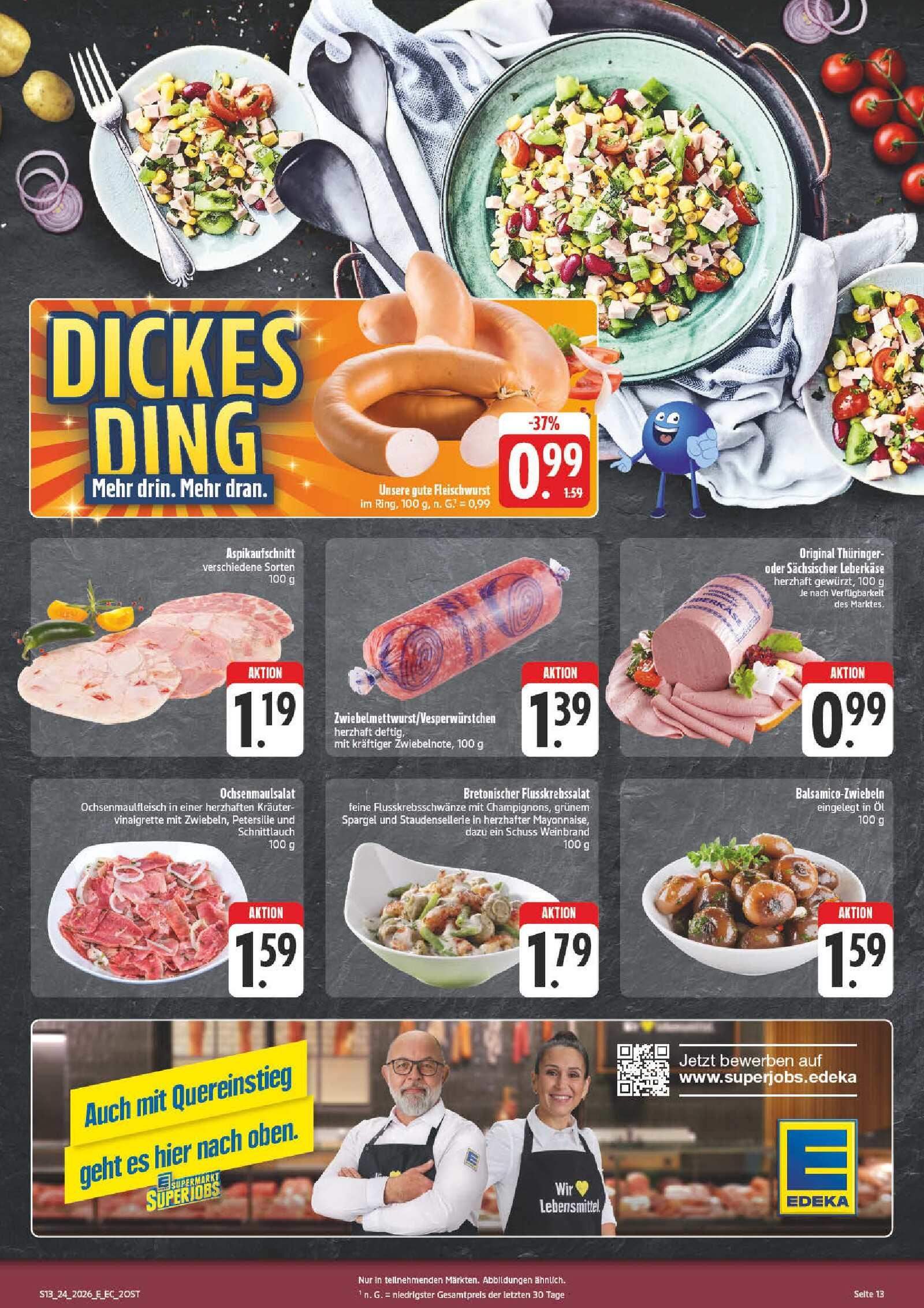 Edeka Prospekt ab Montag - Sachsen Seite 13