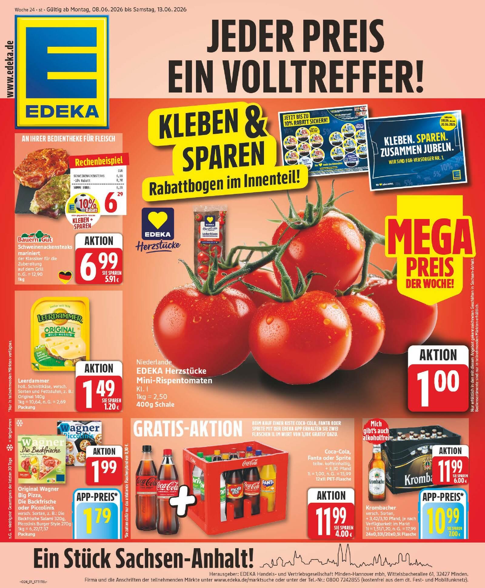 Edeka Prospekt ab Montag - Sachsen-Anhalt Seite 1