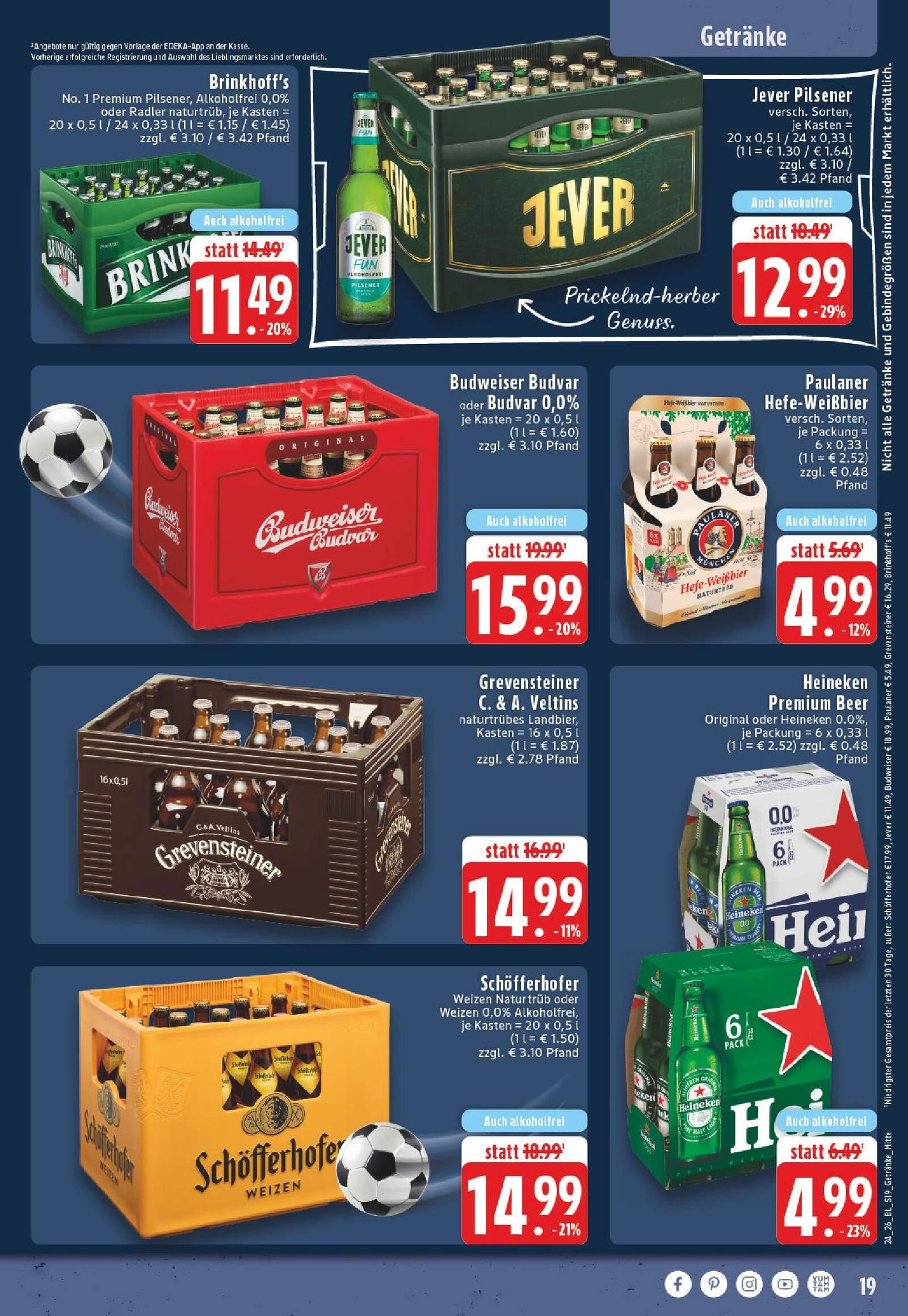 Edeka Prospekt ab Montag - Nordrhein - Westfalen Seite 21