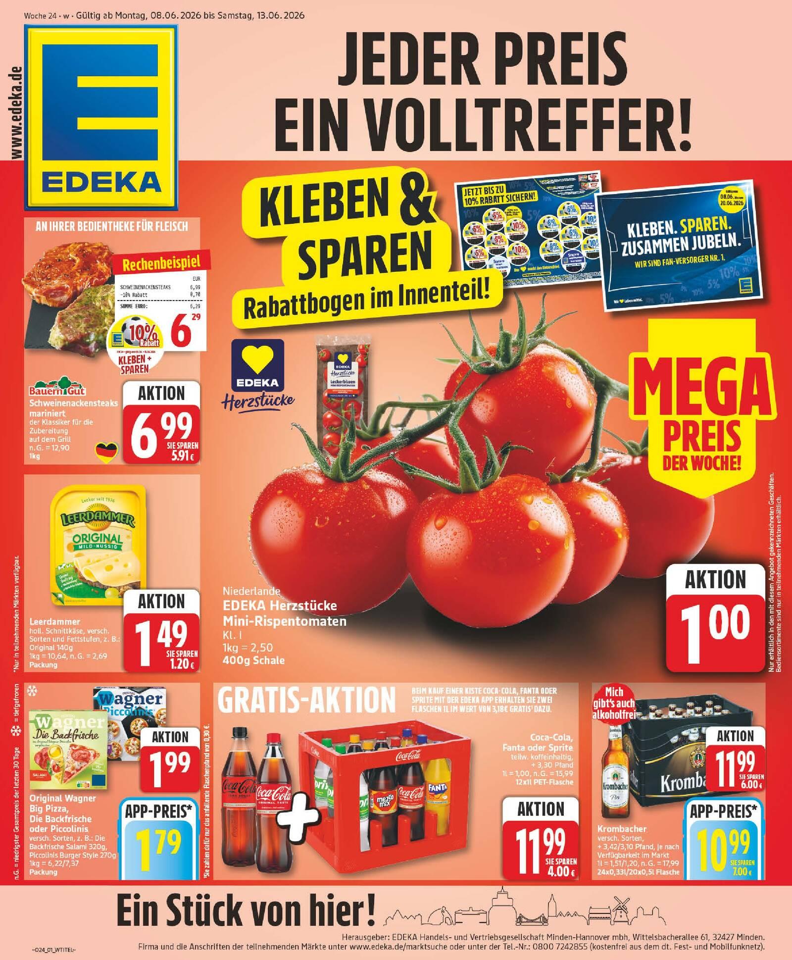 Edeka Prospekt ab Montag - Niedersachsen Seite 1
