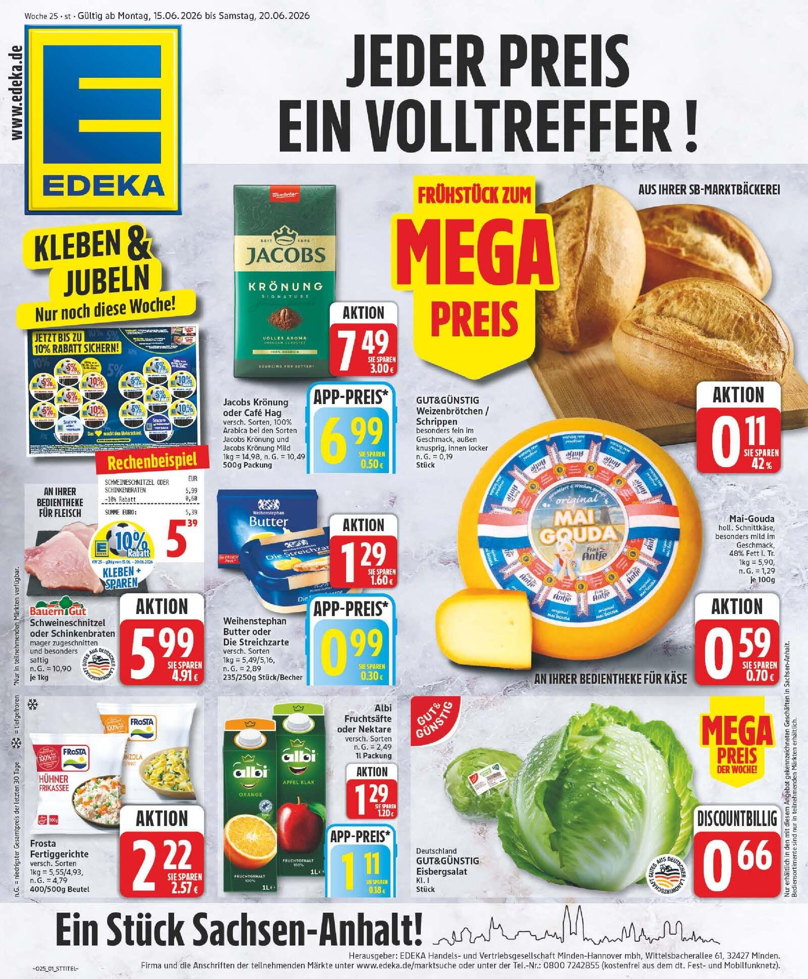Edeka Prospekt ab Montag - Sachsen-Anhalt Seite 1