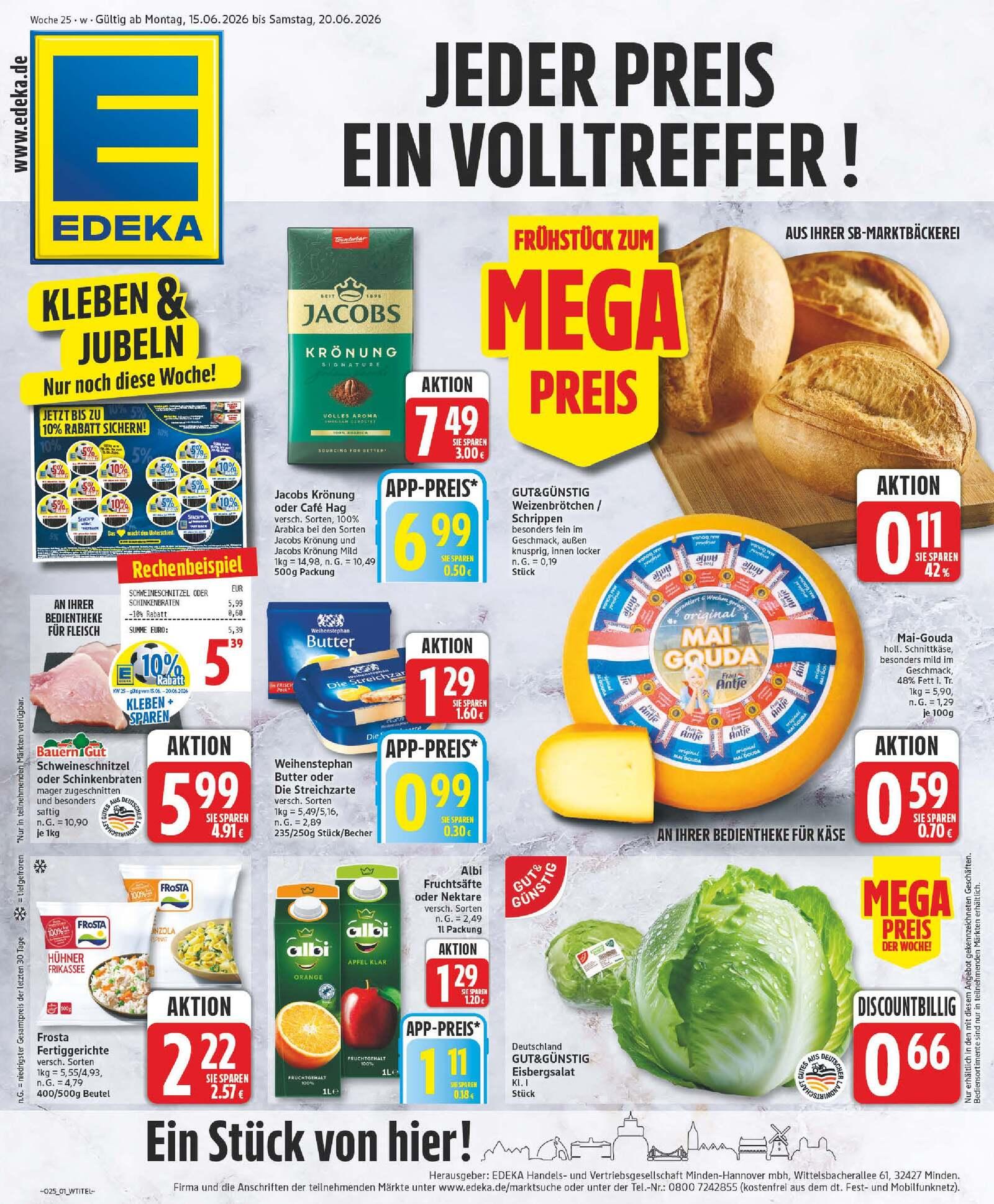 Edeka Prospekt ab Montag - Niedersachsen Seite 1