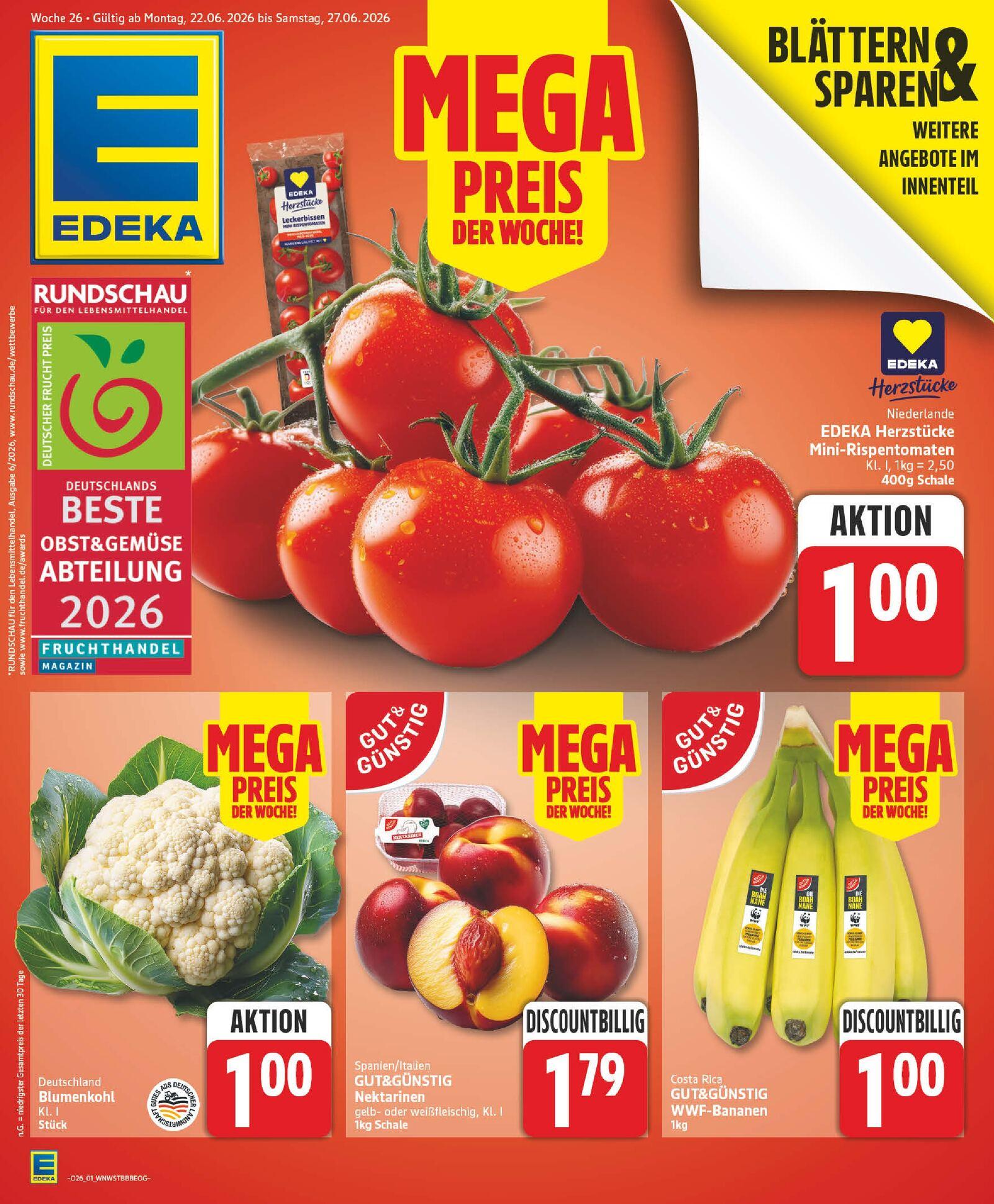 Edeka Prospekt ab Montag - Berlin Seite 1