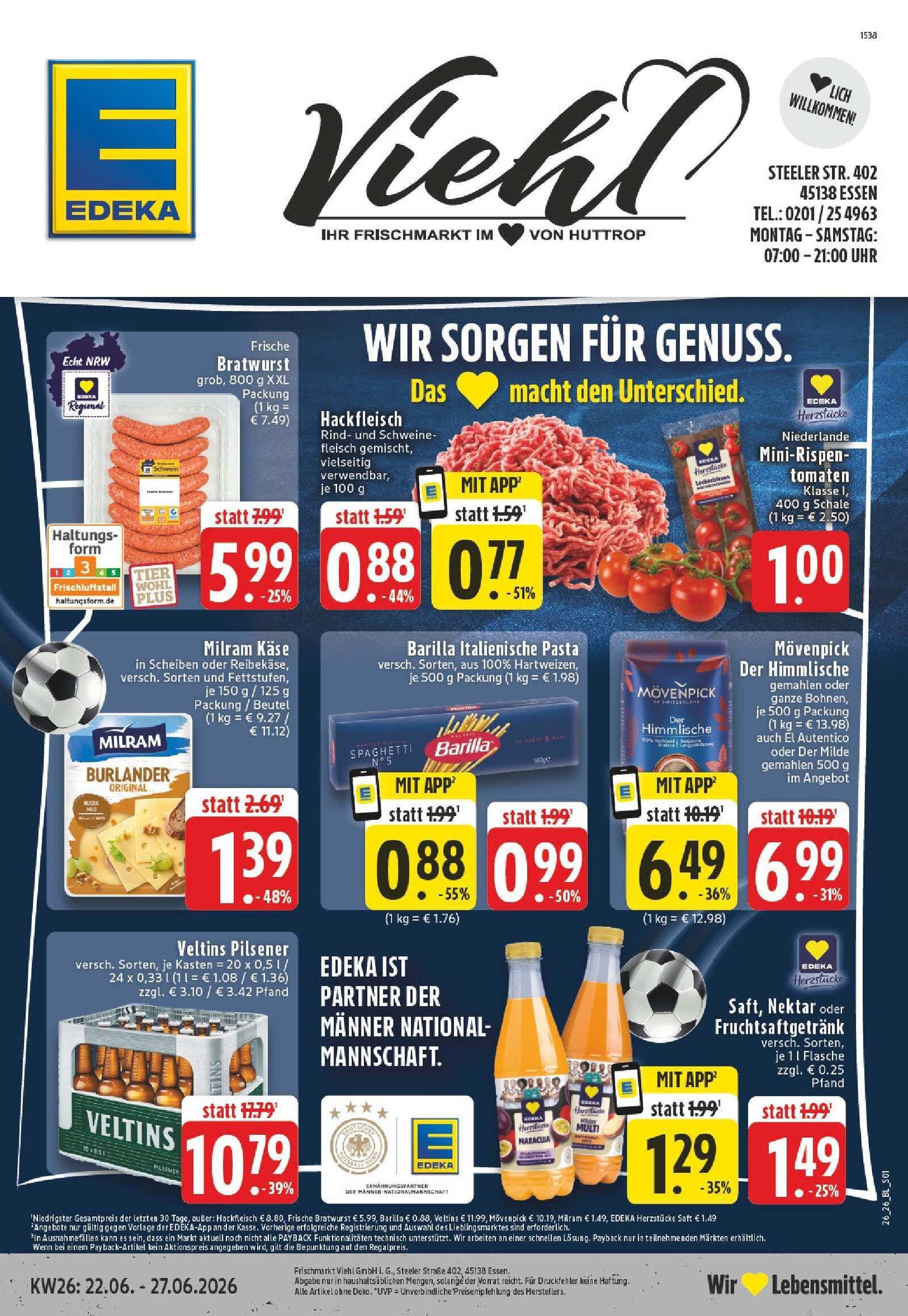 Edeka Prospekt ab Montag - Nordrhein - Westfalen Seite 1