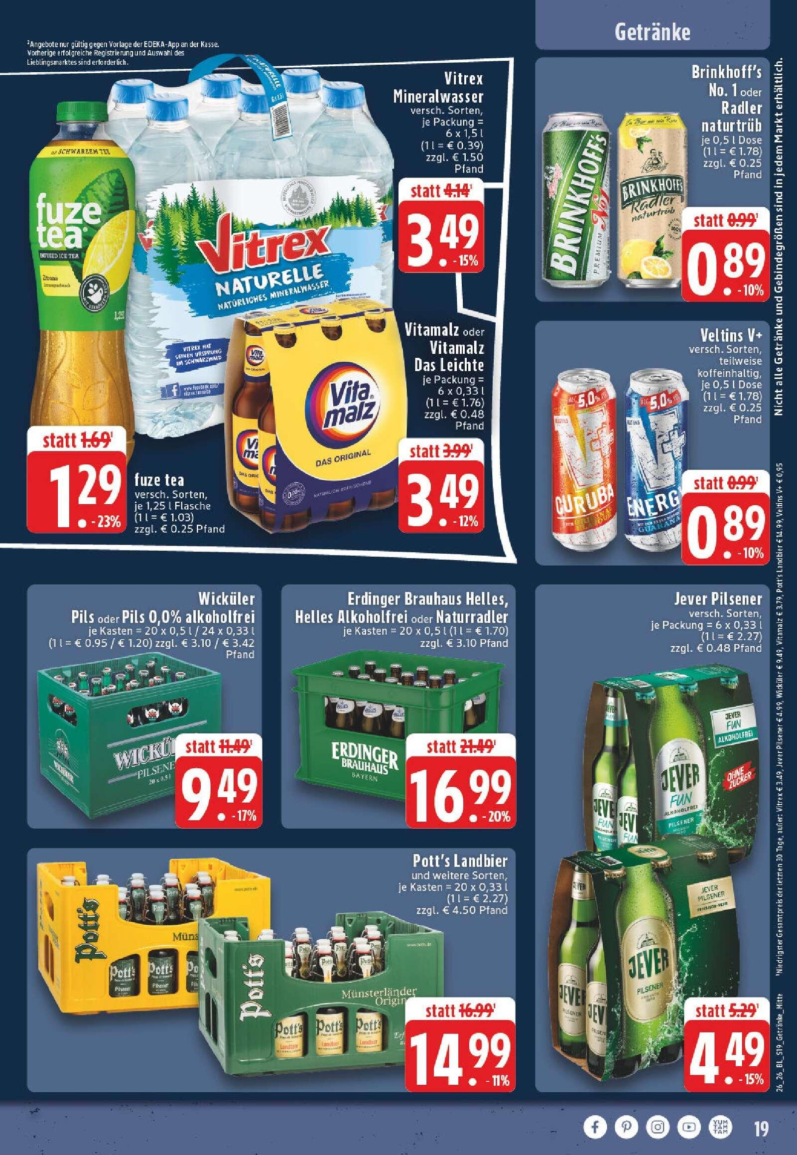 Edeka Prospekt ab Montag - Nordrhein - Westfalen Seite 19