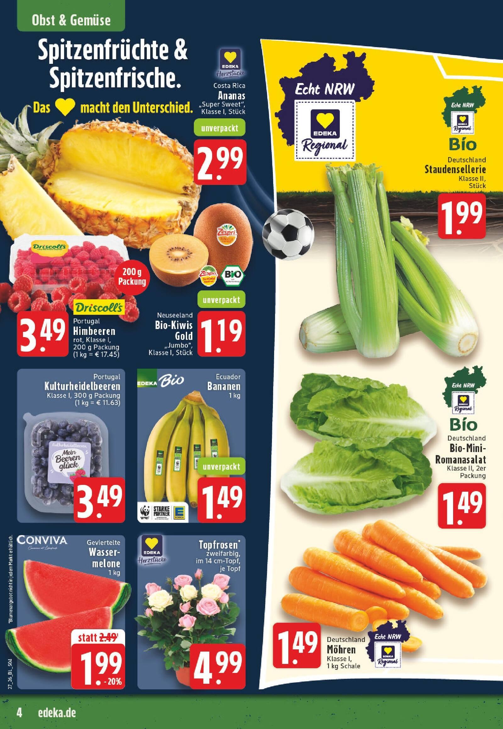 Edeka Prospekt ab Montag - Nordrhein - Westfalen Seite 4