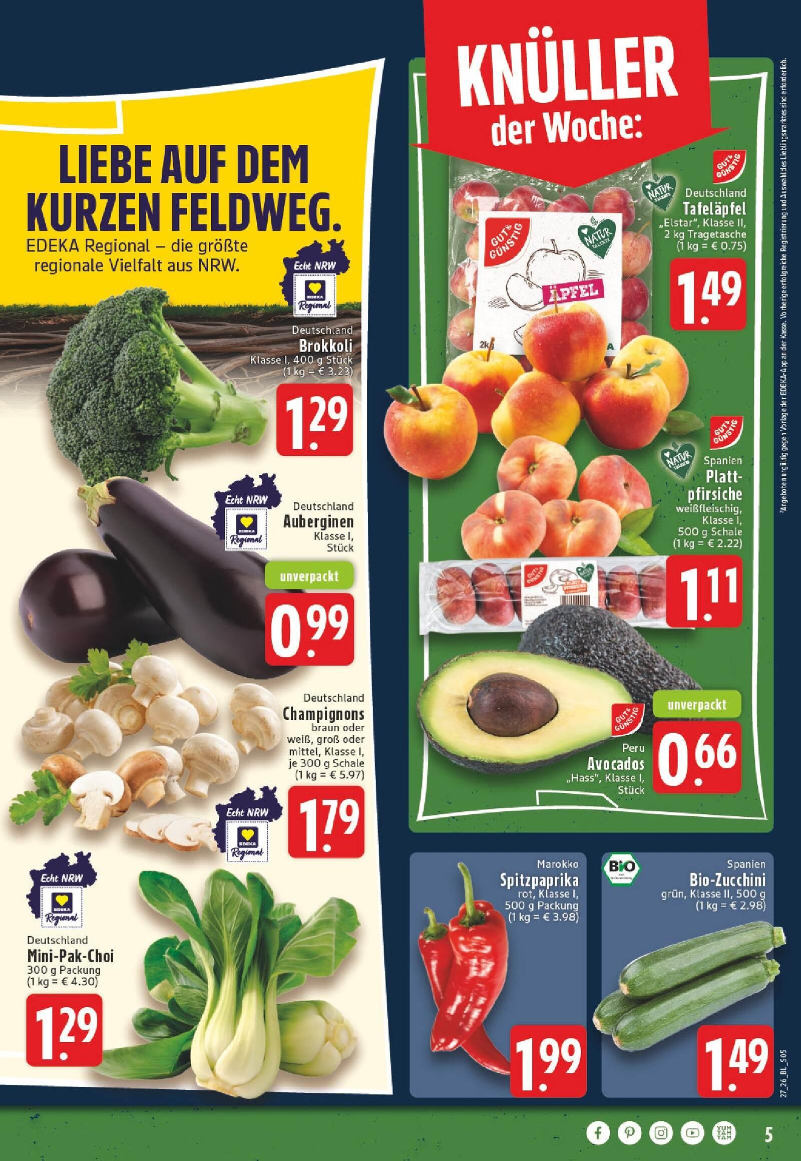 Edeka Prospekt ab Montag - Nordrhein - Westfalen Seite 5