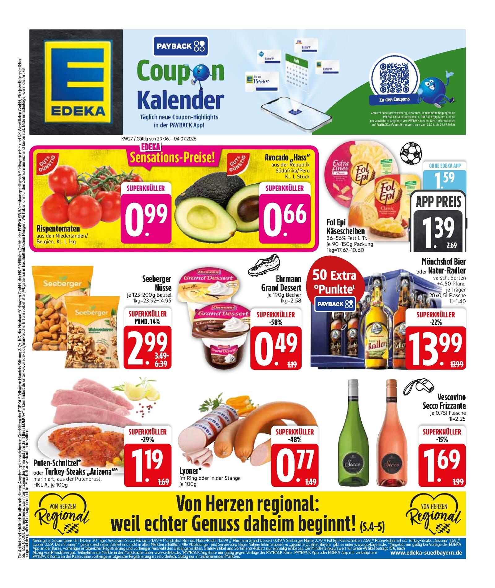 Edeka Prospekt ab Montag - Bayern Süd Seite 3