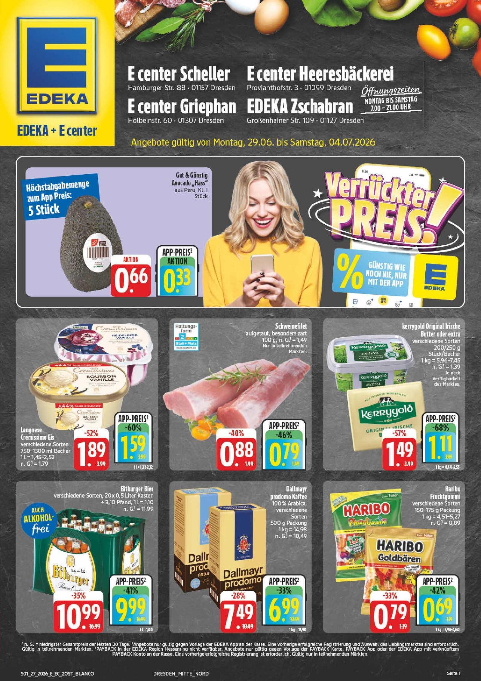 Edeka Prospekt ab Montag - Sachsen Seite 1