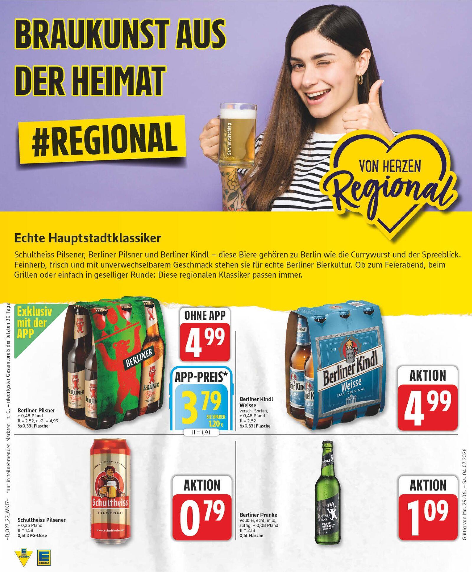 Edeka Prospekt ab Montag - Berlin Seite 22