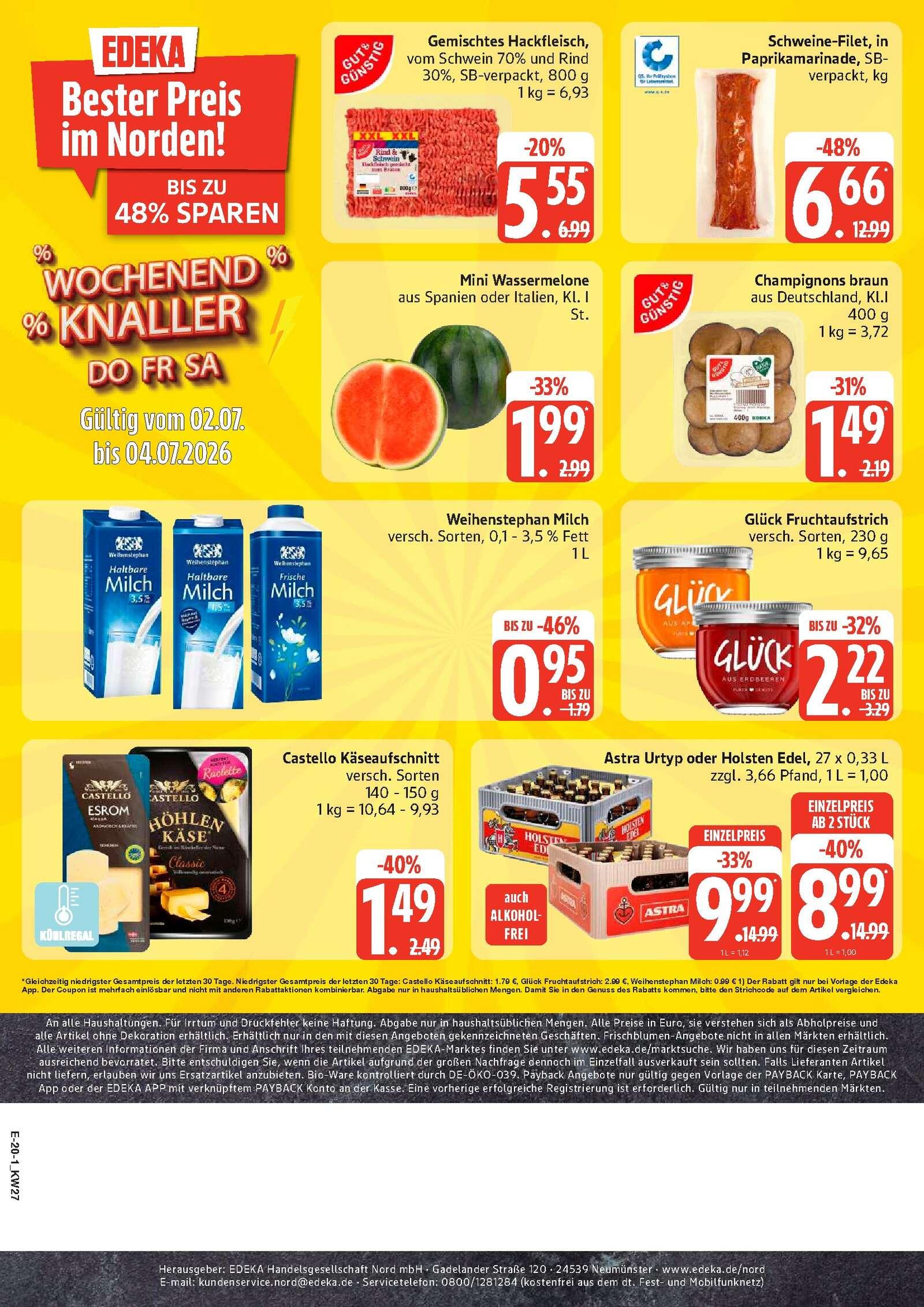 Edeka Prospekt ab Montag - Schleswig - Holstein Seite 26