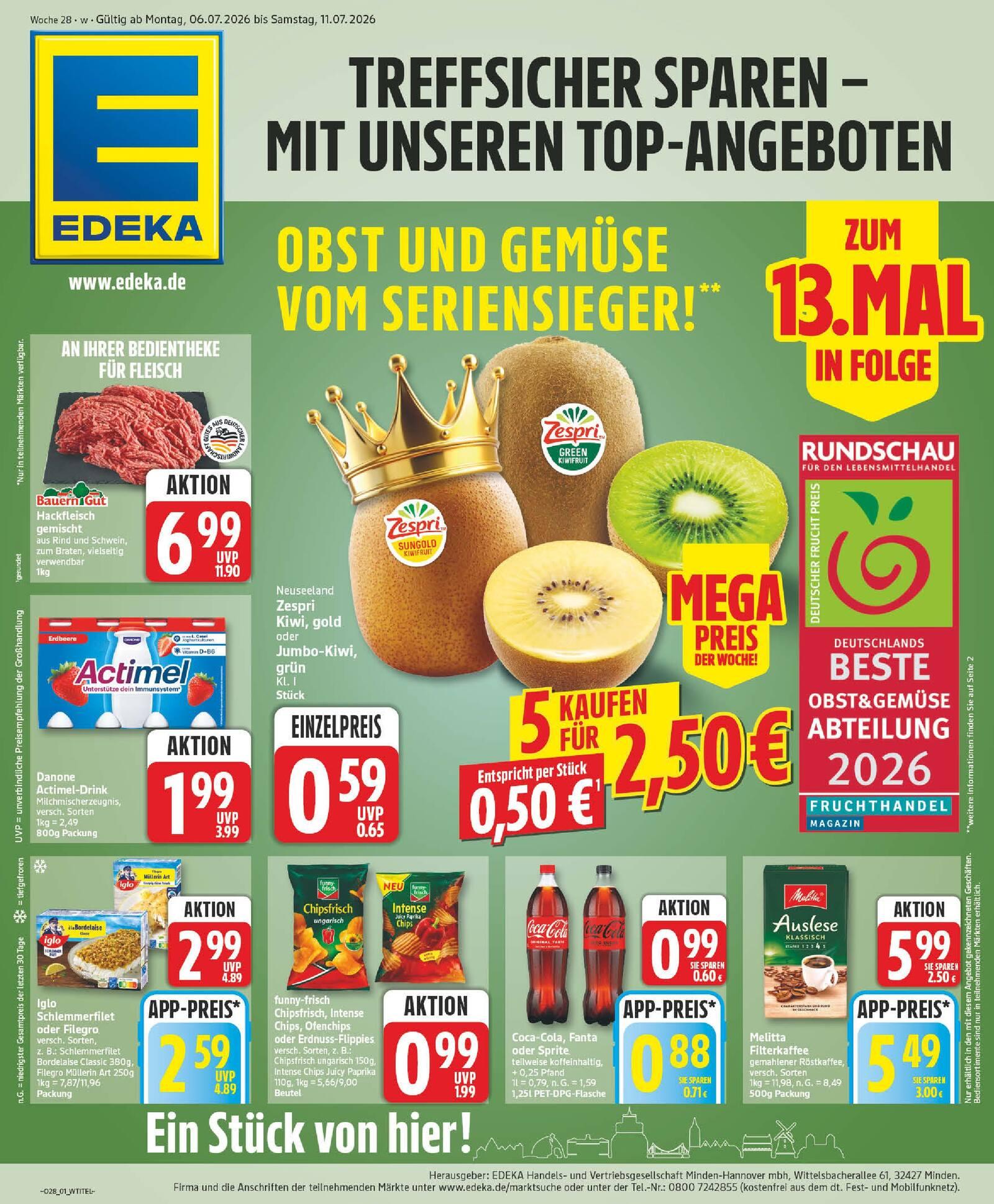 Edeka Prospekt ab Montag - Niedersachsen Seite 1