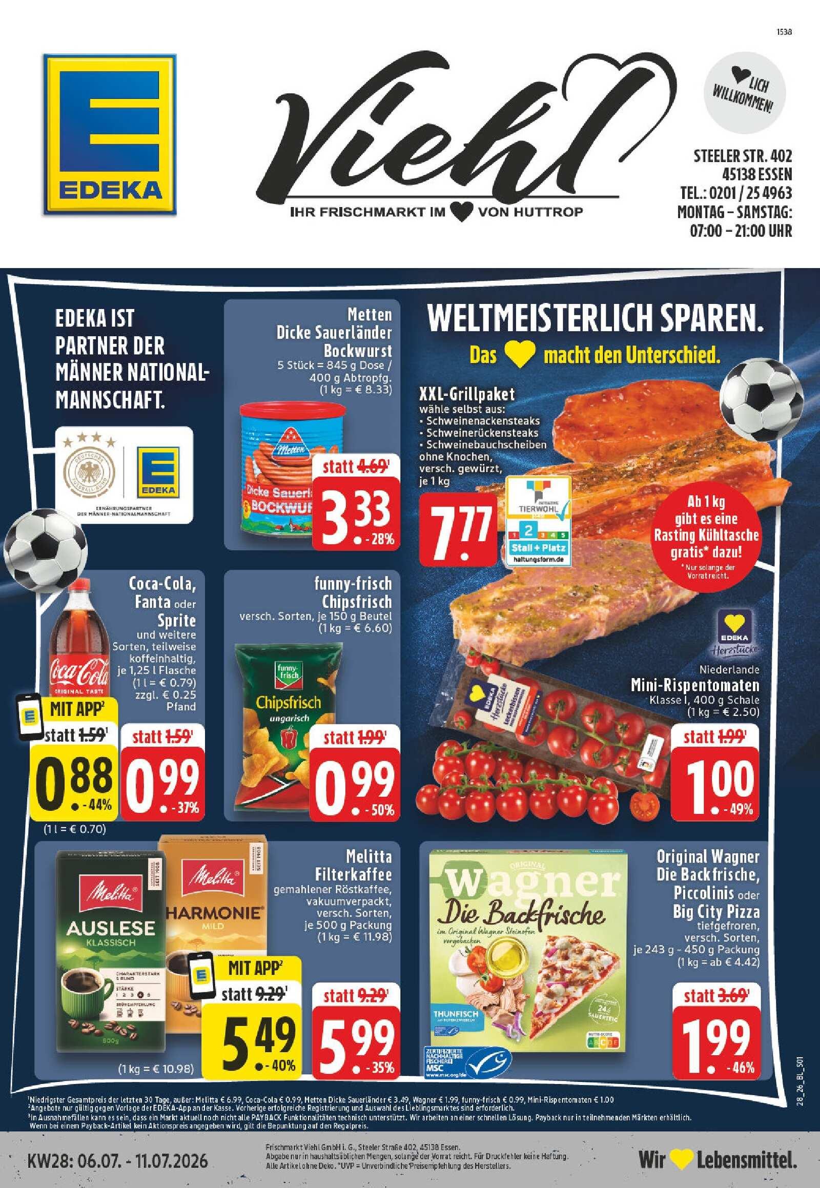 Edeka Prospekt ab Montag - Nordrhein - Westfalen Seite 1