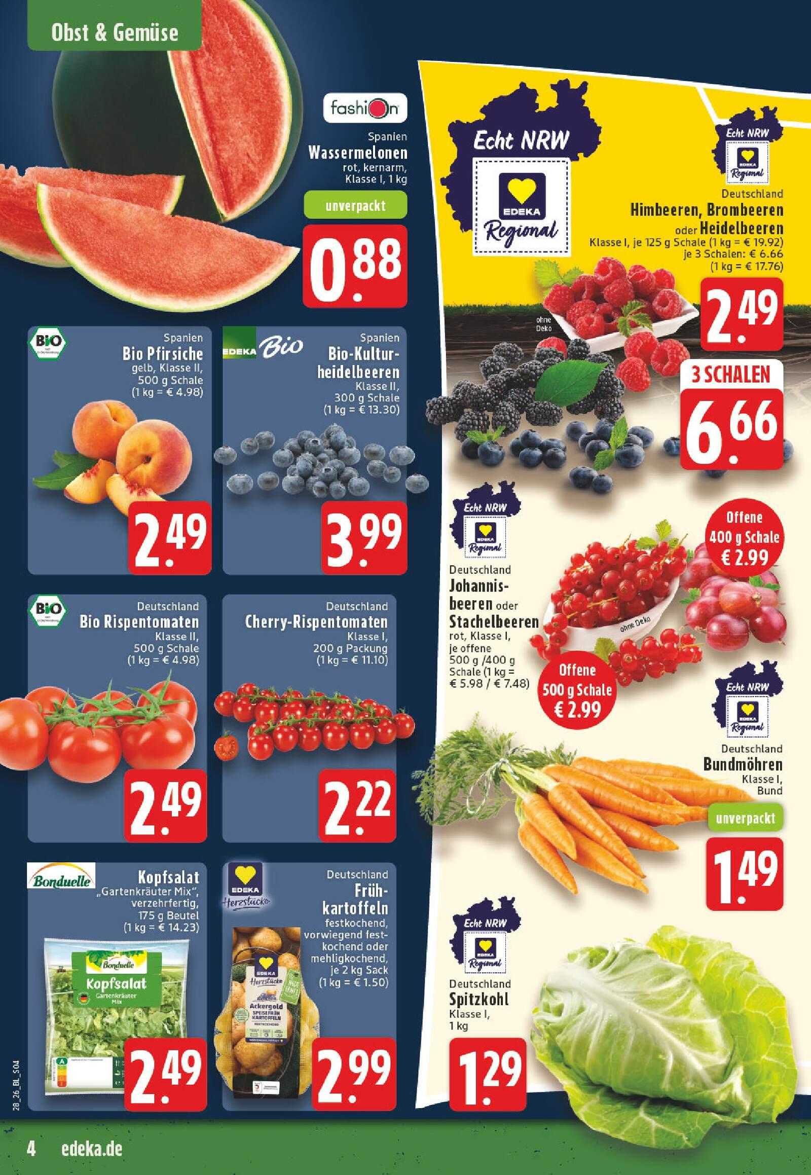 Edeka Prospekt ab Montag - Nordrhein - Westfalen Seite 4